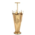 Parasolnik metalowy złoty antyczny 58x21,5 cm 175629