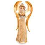 Figurka dekoracyjna anioł aniołek złoty elegancki 43cm 186683