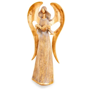 Figurka dekoracyjna anioł aniołek złoty elegancki 43cm 186683