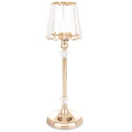 Świecznik metalowy złoty glamour 43,5x13x13 167415