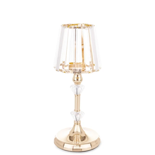 Świecznik metalowy złoty glamour 33x13x13 167413