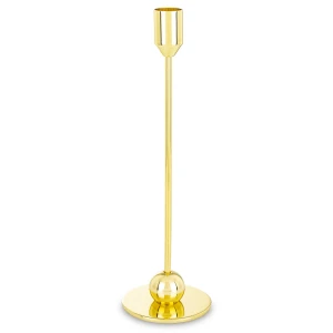 Świecznik metalowy złoty glamour  26x8x8 182811