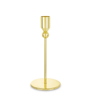 Świecznik metalowy złoty glamour  18x8x8 182809