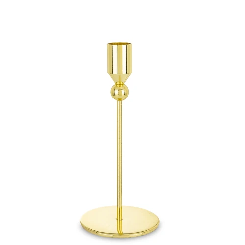 Świecznik metalowy złoty glamour  18x8x8 182809