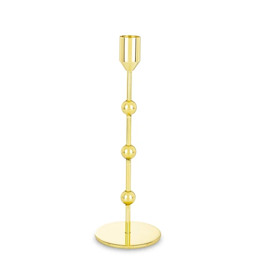 Świecznik metalowy złoty glamour  24x8x8 182807