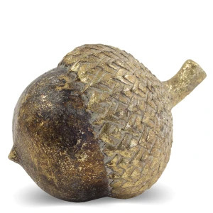 Dekoracja jesienna figurka figurka żołądź złoty brązowy 14x10x10 122134