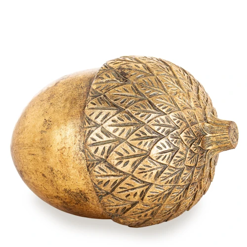 Dekoracja jesienna figurka figurka żołądź złoty brązowy 12x16x16 185047