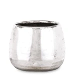 Osłonka donica doniczka ceramiczna srebrna 15x18x18 141479