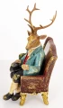 Figurka Jeleń Renifer w Fotelu Świąteczna Ozdoba Dekoracja Prezent Święta 185168