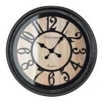 Zegar ścienny retro duży 50cm czarny HTBE0401 
