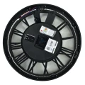 Zegar ścienny retro podświetlany LED duży 50cm czarny ruchomy mechanizm HTBE0319