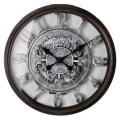 Zegar ścienny retro podświetlany LED duży 50cm czarny ruchomy mechanizm HTBE0333