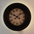 Zegar ścienny retro duży podświetlany z pilotem 50x50x4cm HTBE0135