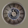 Zegar ścienny retro duży podświetlany LED ruchomy mechanizm 75x75x8cm HTBE0265