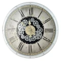 Zegar ścienny retro duży podświetlany LED ruchomy mechanizm 75x75x8cm HTBE0265