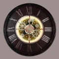Zegar ścienny retro duży podświetlany LED ruchomy mechanizm 75x75x8cm HTBE0272