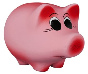 Skarbonka świnka dekoracyjna ceramiczna różowa duża XL 16x23